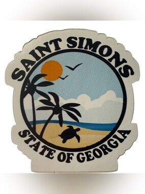 Saint Simons Georgia Beach Coastal Decal Sticker Car Laptop
